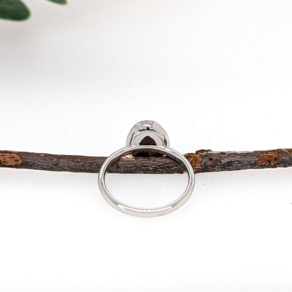 1ct Boulder Opal Ring in 14K White Gold with Natural Diamond Accents - Picture 6 of 8